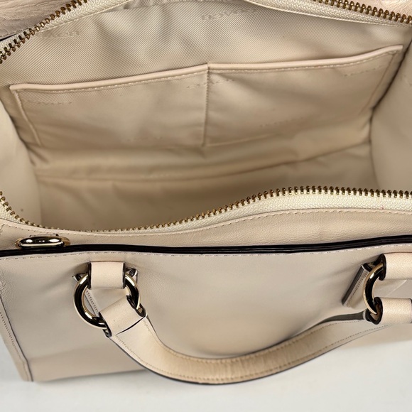 Coach Cream Beige Tea Rose Floral Studded Tote Bag shoulder bag - Picture 6 of 15